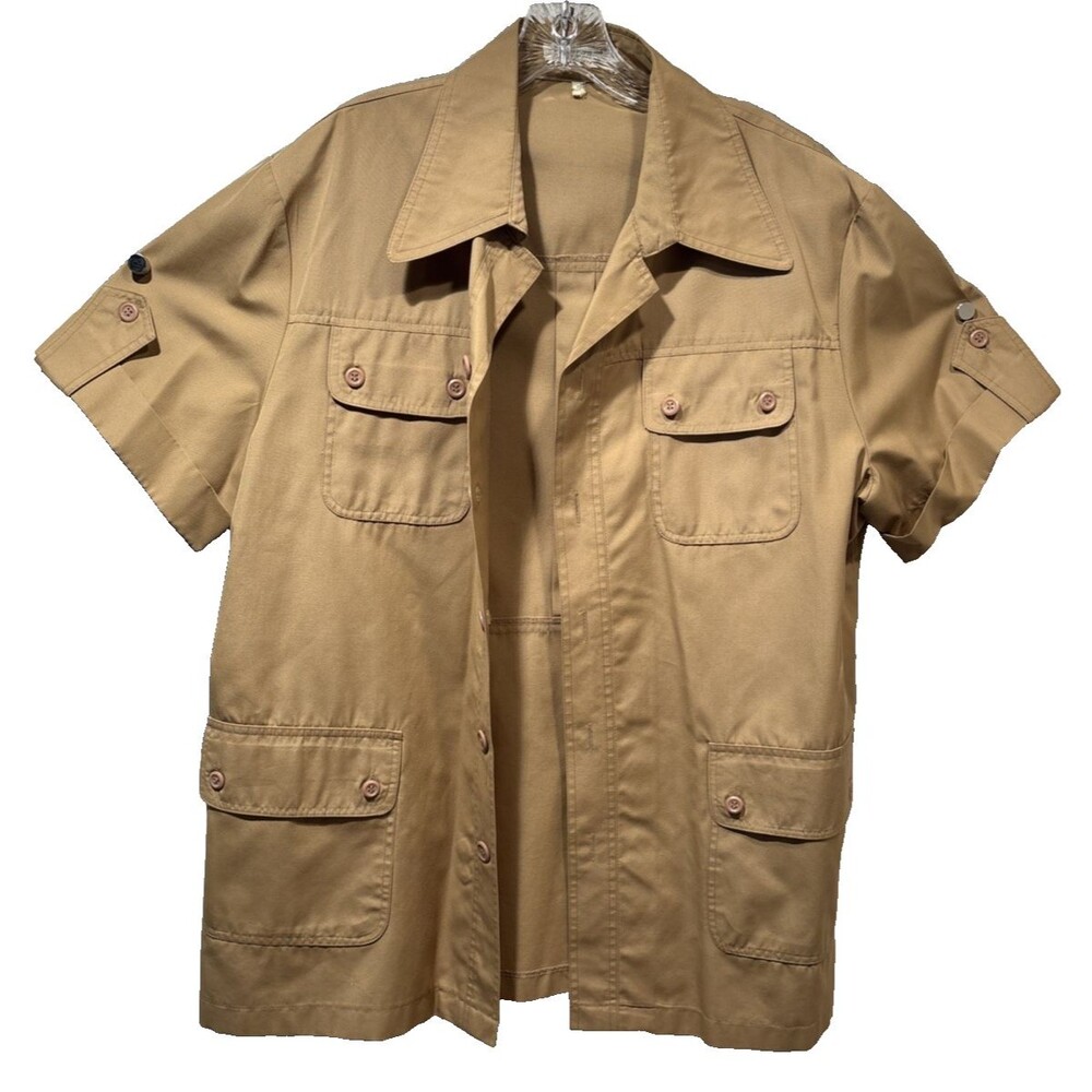 Brigade by Arrow Campaign/Safari/Bush Field Utility Shacket & Pants Tan Vintage - Picture 8 of 16